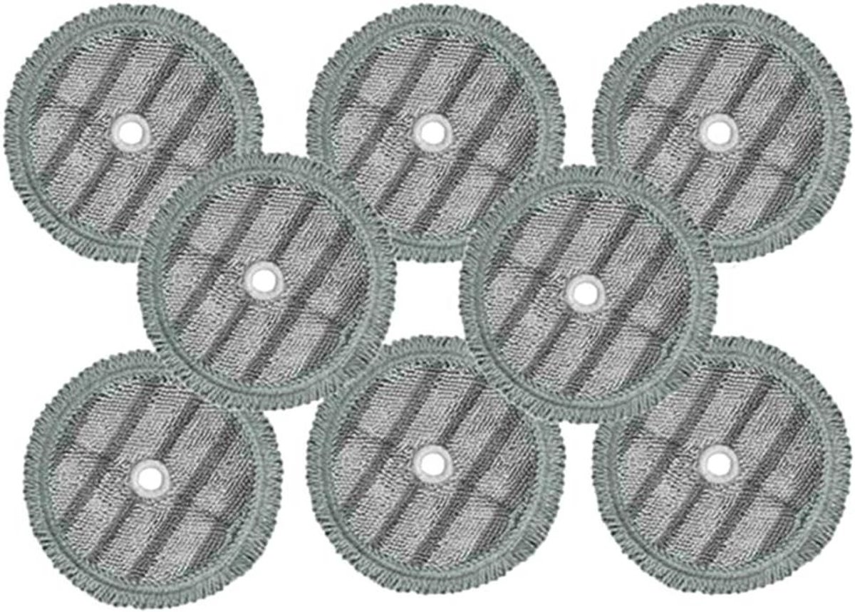 Dweil Pads - Mop Doeken - Stoom Reiniging - Sterke Vlekverwijdering - 8 Stuks - Grijs