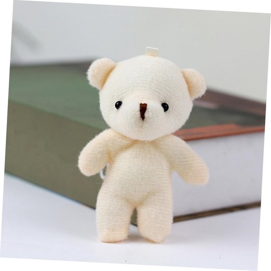 Mini Pluche Beren - Knuffel Hangers - Tas Decoratie - Zacht en Duurzaam - 8 Stuks - Wit van MINI — afbeelding 4