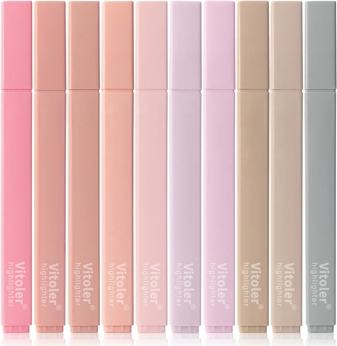 Vitoler Highlighters Assorted Colors,10pcs Cute Highlighters Pastel, Multicolor Highlighters for Aesthetic School Supplies