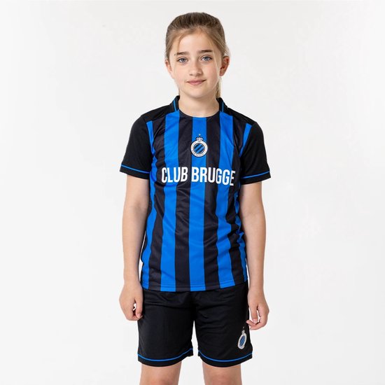 Club Brugge Thuis Tenue Kinderen - Maat 116 t/m 164 - Blauw - Zwart - Voetbaltenue Kind - 100% Polyester