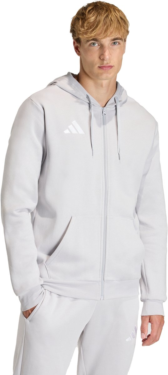 Adidas Performance Entrada26 Hoodie Met Lange Ritssluiting Heren Grijs