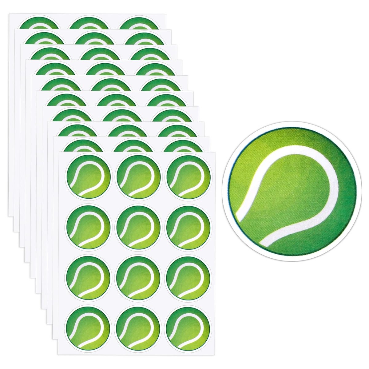 aladdien - Tennisbalstickers - Scrapbooking - 120 Stuks - Groene Decoratie - Cadeauzegels - Sticker voor Planner