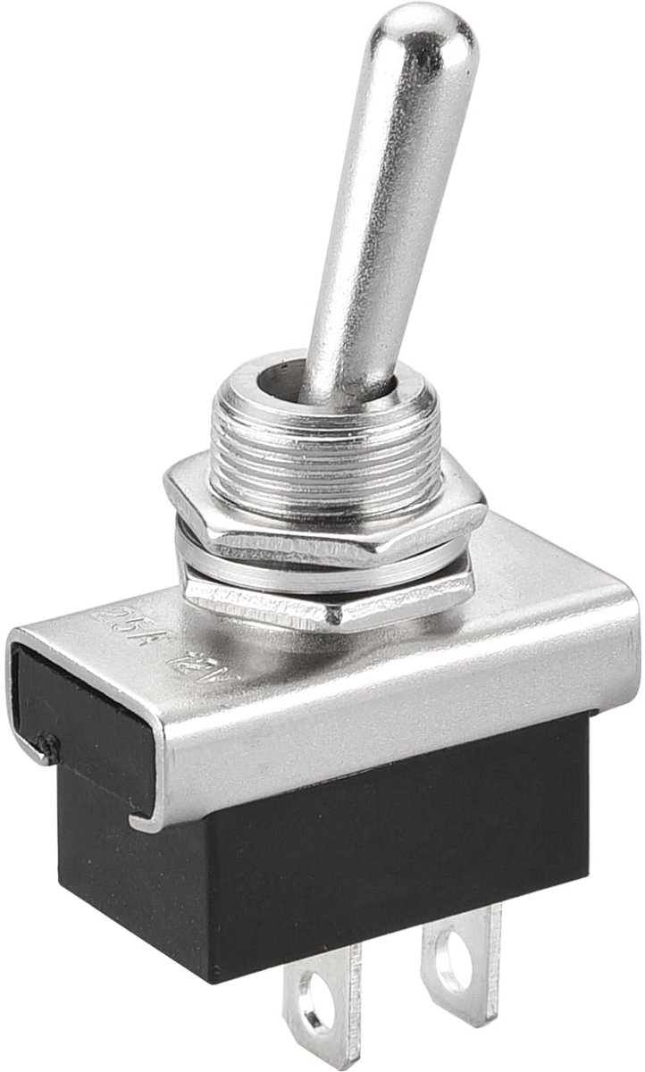 ONF3 - Metalen flip-tuimelschakelaar - Aan/uit schakeling - Compact formaat - 2-polig - Geschikt voor auto Dash Light - KN3D-101