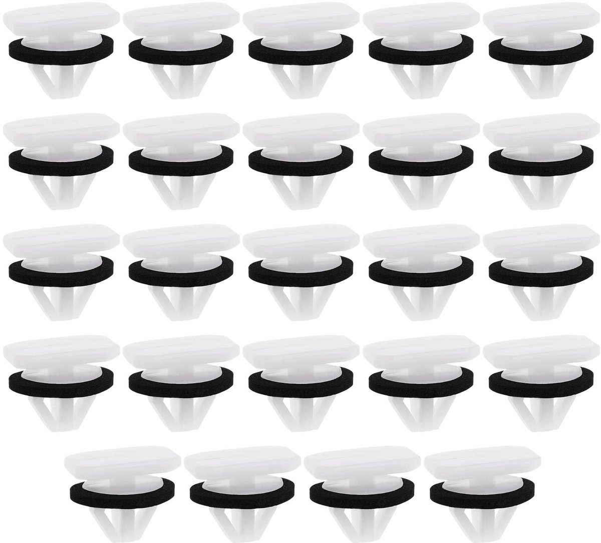 ONF3 - Car Front Wheel Arch Trim Clip - 24 Stuks - Kunststof - Zwart/Wit - Vervangingsclips - Geschikt voor Tourneo Connect