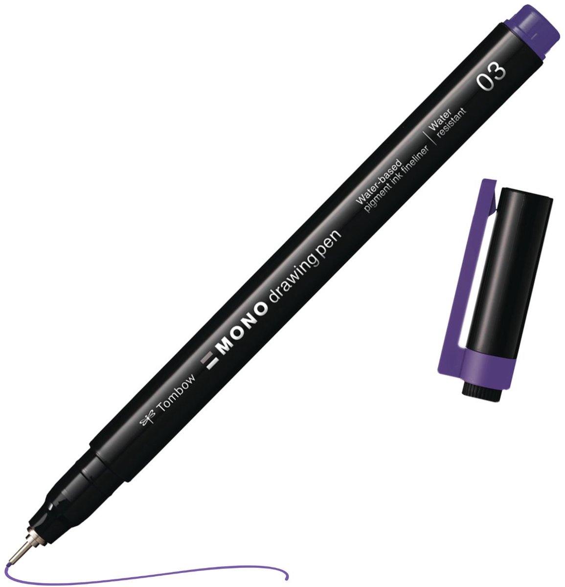 Tombow Mono Fineliner - 03 - 0.38 mm - Fijne punt - Paars