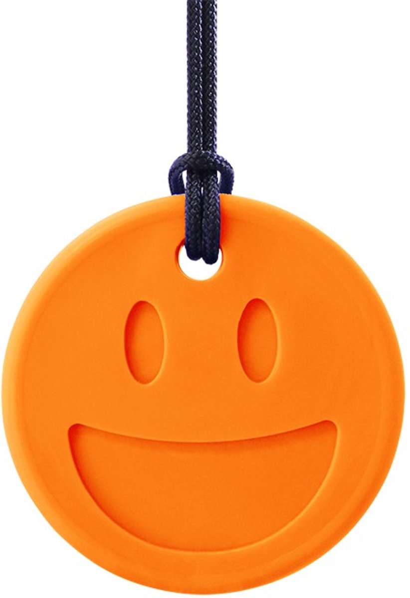 ARK Therapeutic kauwsieraad speelgoed Smiley Face Chewmoji oranje XXT.