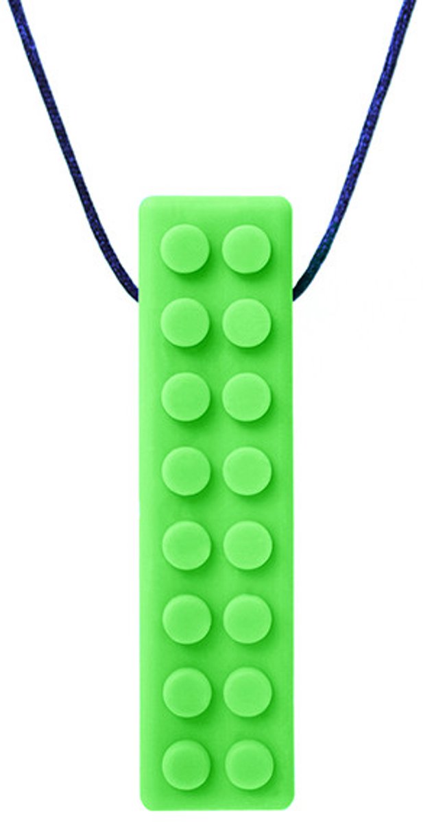 Ark Therapeutics kauwsieraad Brick Stick ketting limegroen sensorisch speelgoed.