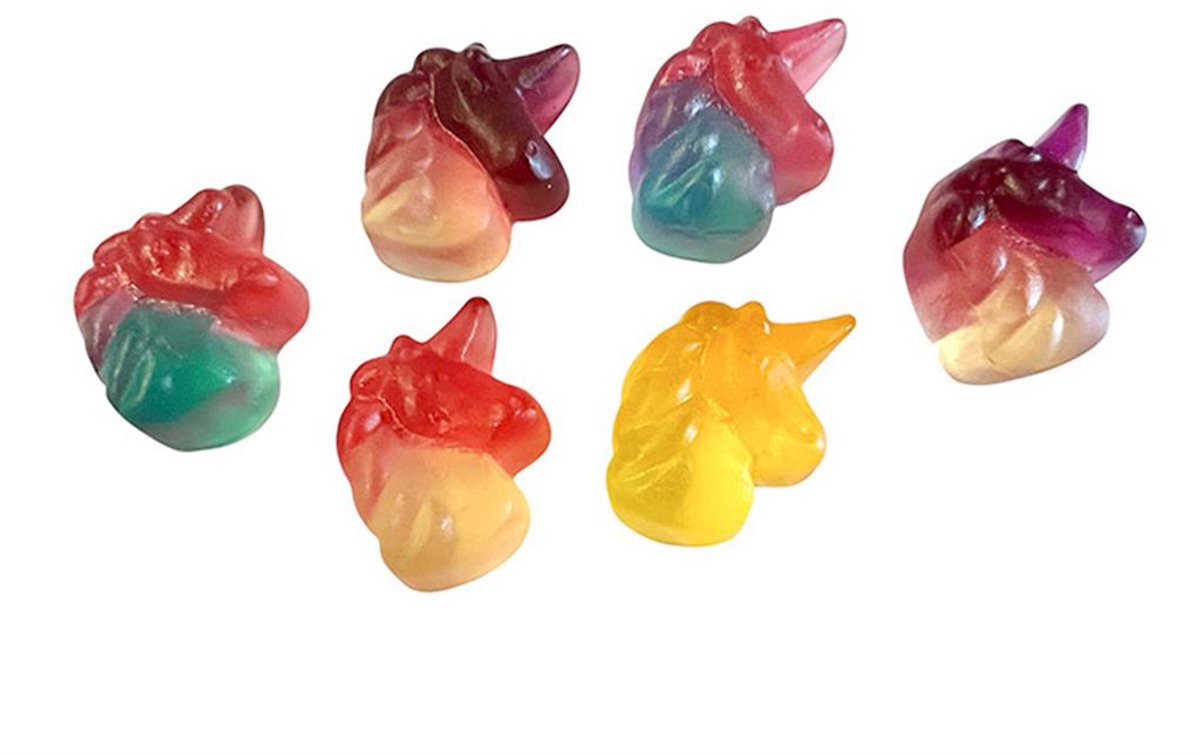 7-Stick Jelly unicorns - eenhoorn snoep 1kg - HALAL - met rundergelatine