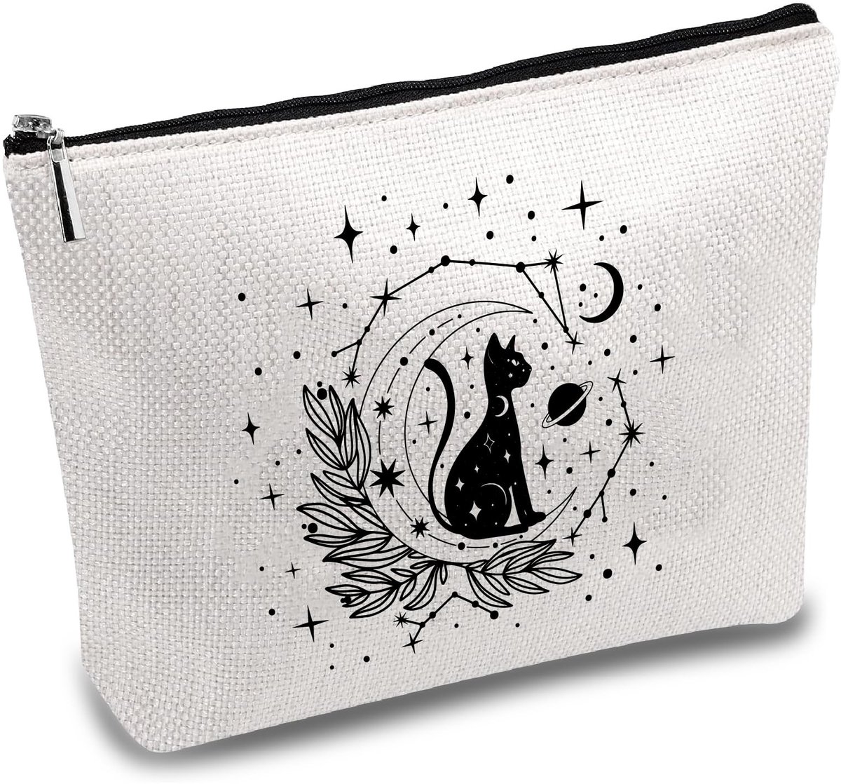 aladdien - Make-uptas - Multifunctionele Pen Case - Waterafstotend - Zwarte Kat - Cosmetische Tas - Geschikt voor Vrouwen - 25,5 x 18,5 cm