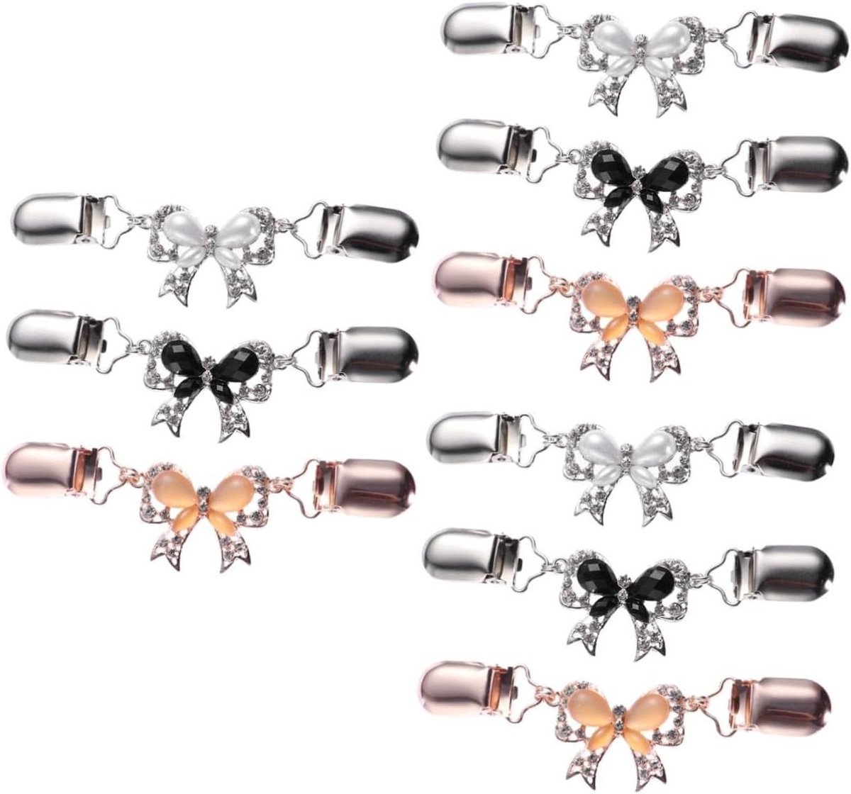 Kleding Clips - Vest Clips - Kleding Verfraaien - Set van 9 - 12 cm - Mix Kleuren