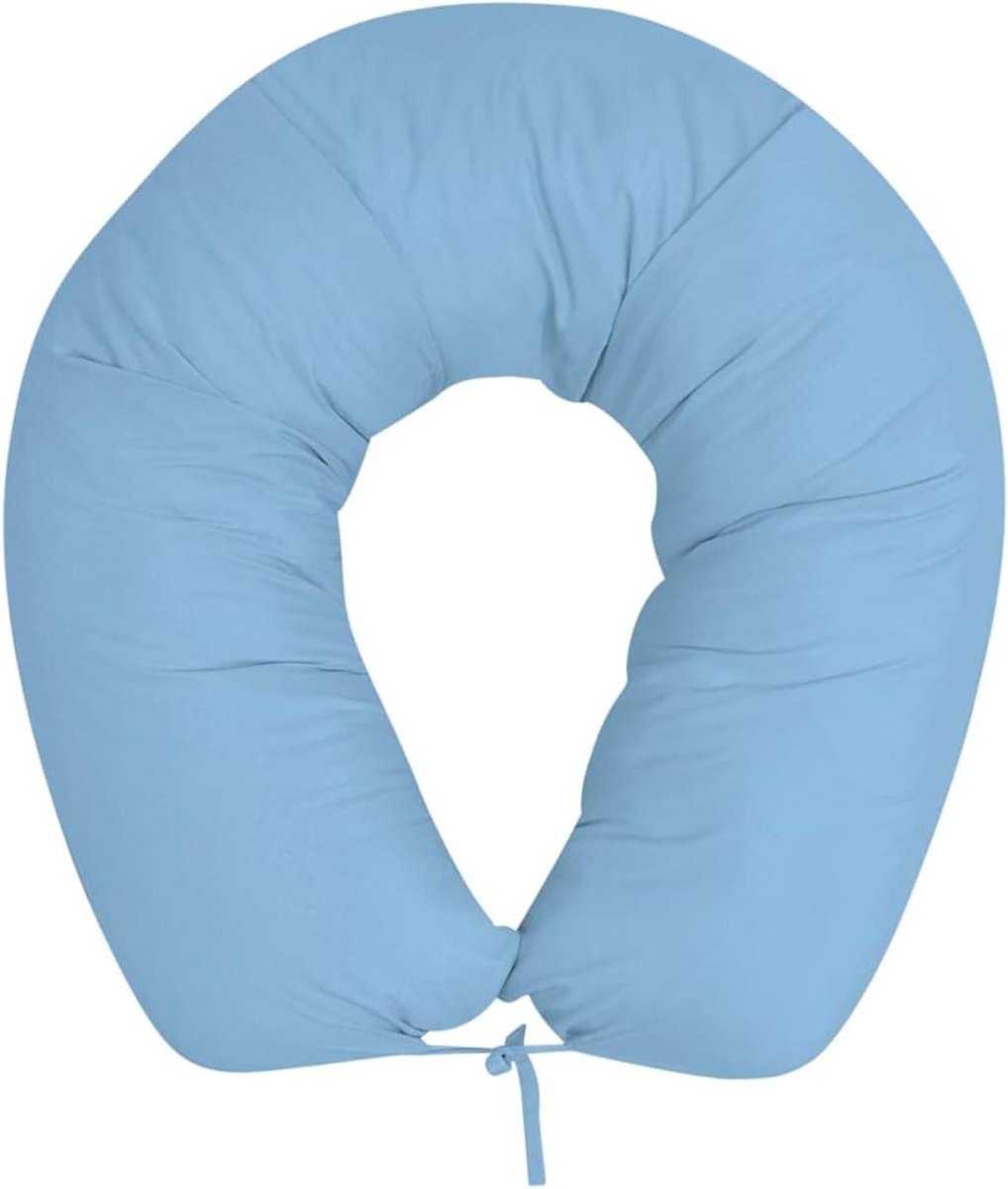 Zwangerschapskussen - V-kussen - Comfortabel slapen - Schokabsorberende steun - 40 x 170 cm - Lichtblauw