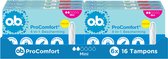 o.b. ProComfort Advanced Mini - 4-in-1 bescherming - tampons - tampon lichte tot normale menstruatiedagen - 6x16 tampons