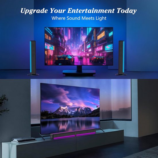 Krachtige Soundbar met RGB LED-verlichting en Afneembare Speakers — afbeelding 3