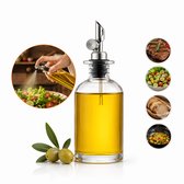 Olijfolie fles met schenktuit - 350ml - Glazen Oliefles - Inclusief Schenkteut - BBQ Accesoires - Sprayer