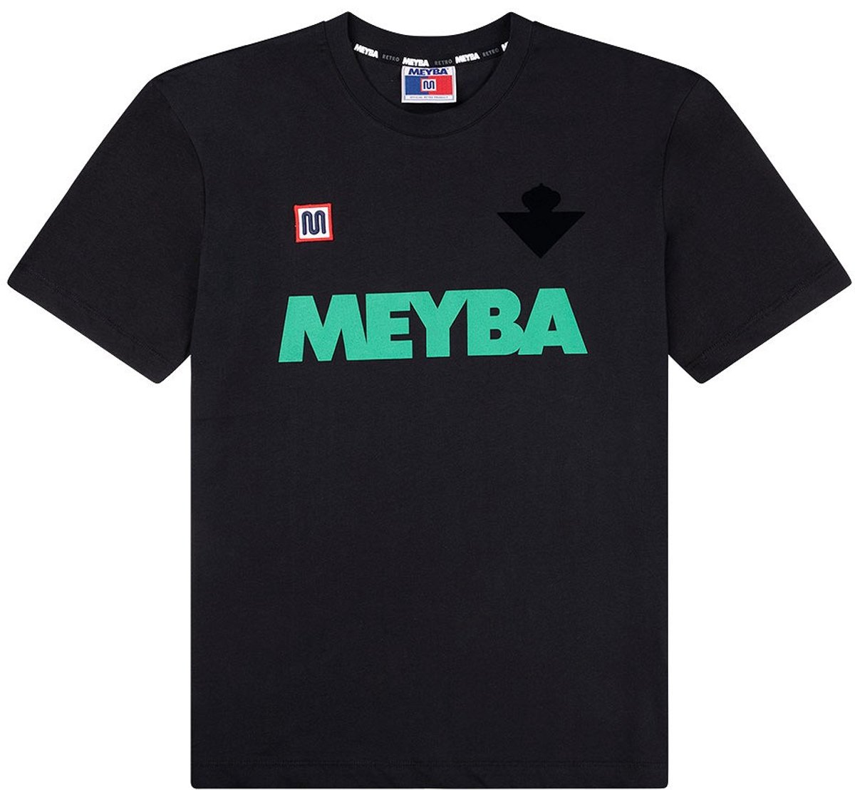 Meyba - Los Verdiblancos Retro Training T-Shirt - Zwart - Maat M