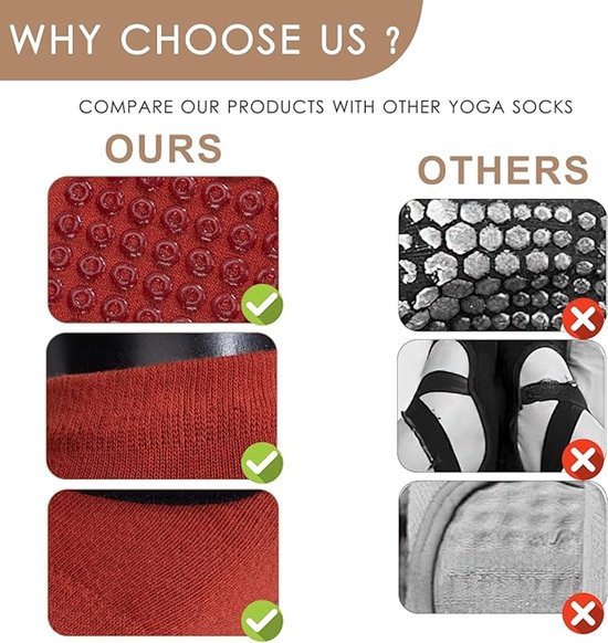 Yogasokken voor dames, antislip, open teen, pilates-sokken, ademend, antislip sokken voor thuis, training, sport, ballet, dans, trampoline, ziekenhuis, maat 35-42, 2 paar — afbeelding 2