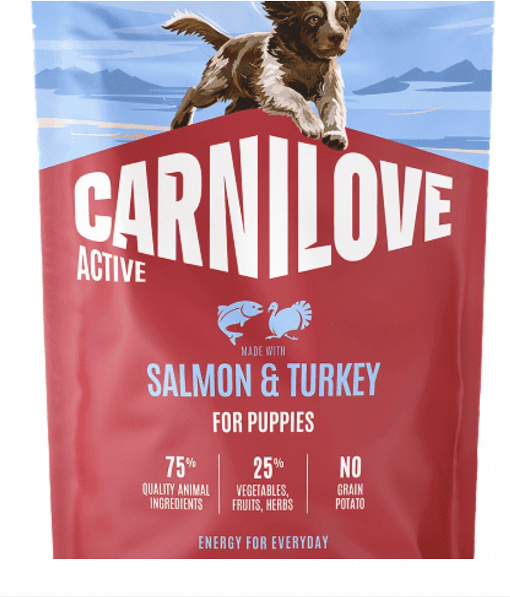 Carnilove Hondenvoer Carnilove - Zalm Kalkoen Puppybrokken - Graanvrij, 1.5kg