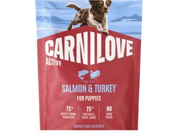 Hondenvoer Carnilove - Zalm Kalkoen Puppybrokken - Graanvrij, 1.5kg
