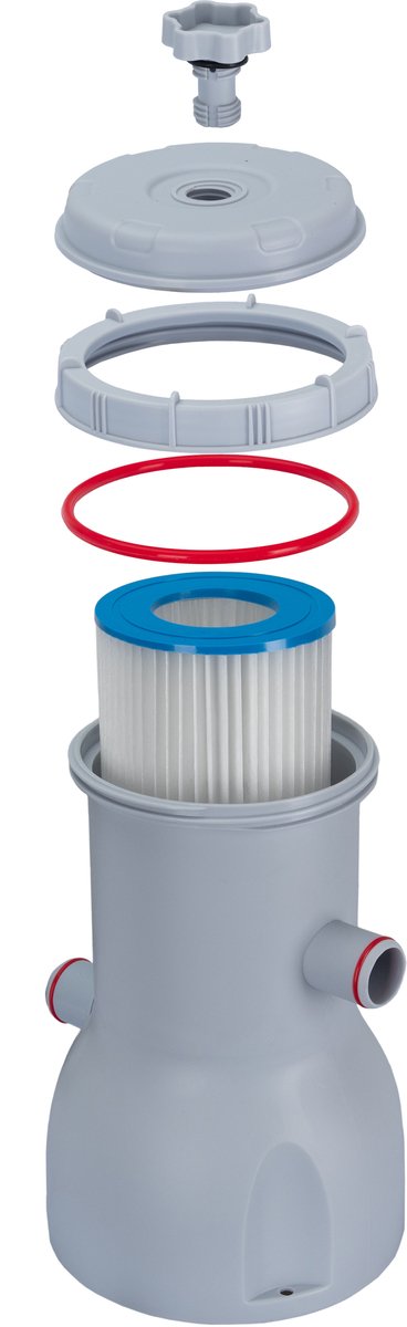 COIL Zwembad Filterpomp 3028 L/u – Cartridge Filterpomp met Slangen – Geschikt voor Opzetzwembaden – 60W – foto 3