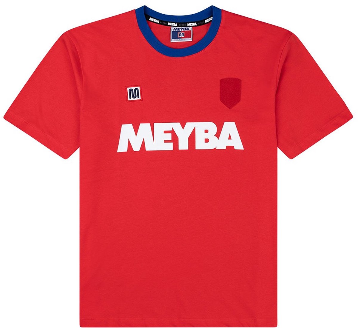 Meyba - Los Colchoneros Retro Training T-Shirt - Rood - Maat L