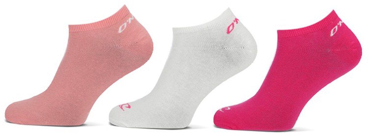 O’Neill 6-Pack Sportieve Sneakersokken Katoen met Logo Heren Dames oud – 730003 Roze