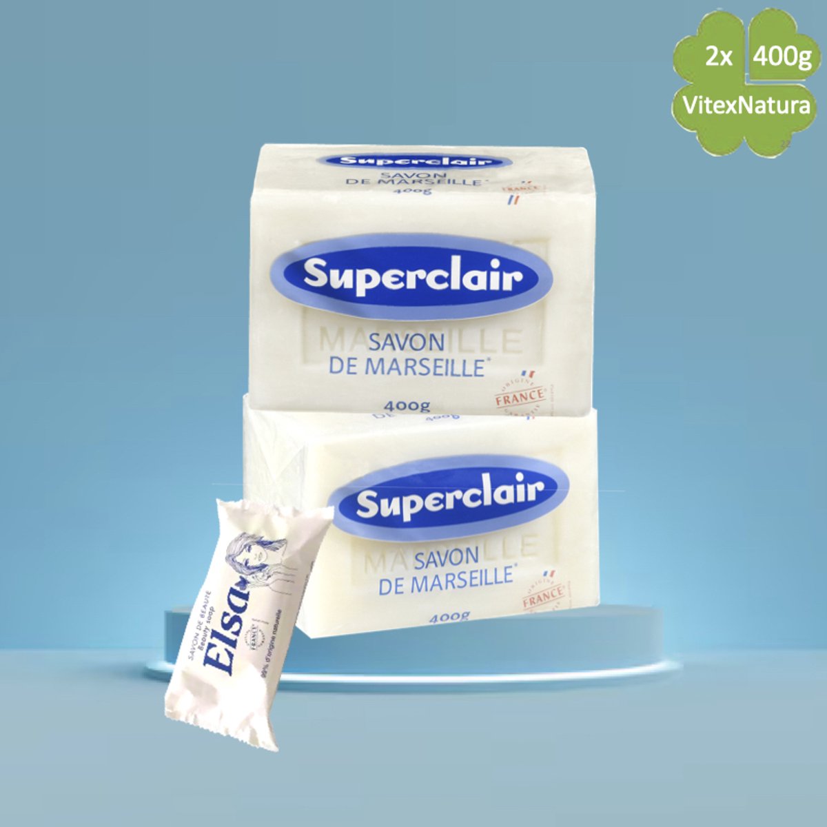 Superclair - Zeeptablet - Marseille Zeep - Glycerine - 400g