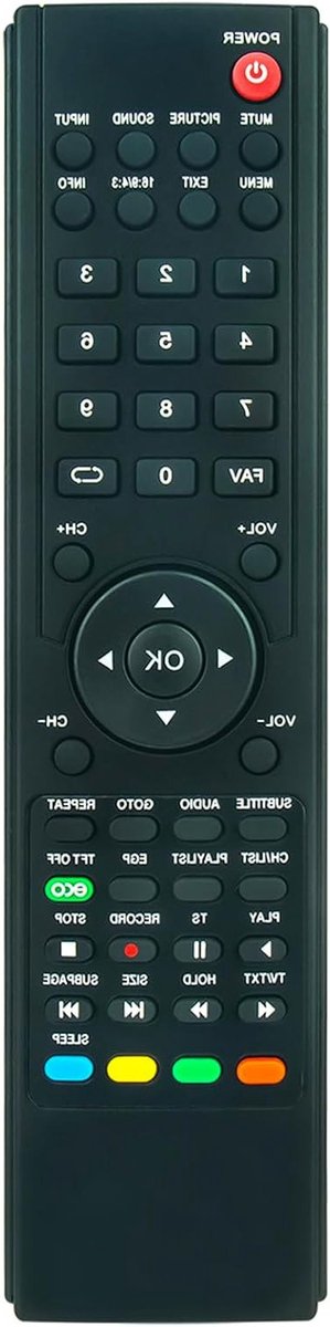 Vervangende afstandsbediening voor NORDMENDE TV's FHD32A, FHD43A en FHD24A - Compatibel en gebruiksvriendelijk