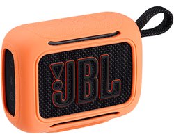 Beschermhoes geschikt voor JBL Go 5 Bluetooth Speaker - Meerdere Kleuren - Schokbestendig - Krasbestendig - Siliconen - Hoesje - Case - Bescherming - Oranje