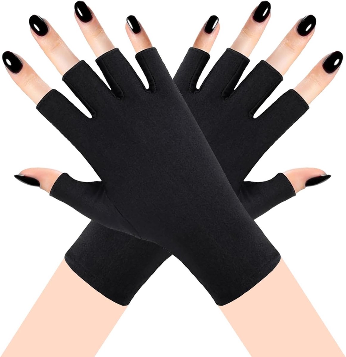 Professionele UV Nagelhandschoenen voor Vrouwen, Vingerloze Manicure Handschoenen, Ideaal voor Nagelverzorging en Bescherming, 23 x 10 cm