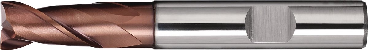 Bohrnutenfräser DIN 6527L TypN D.5mm Einsatz-L.15mm VHM TiAlN HB Z.2 TECWERK