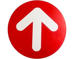12 Stuks Zelfklevende Verkeerspijlen Vloerpanelen voor Sociale Afstand - Antislip Vloerstickers 31cm Signage en Markering