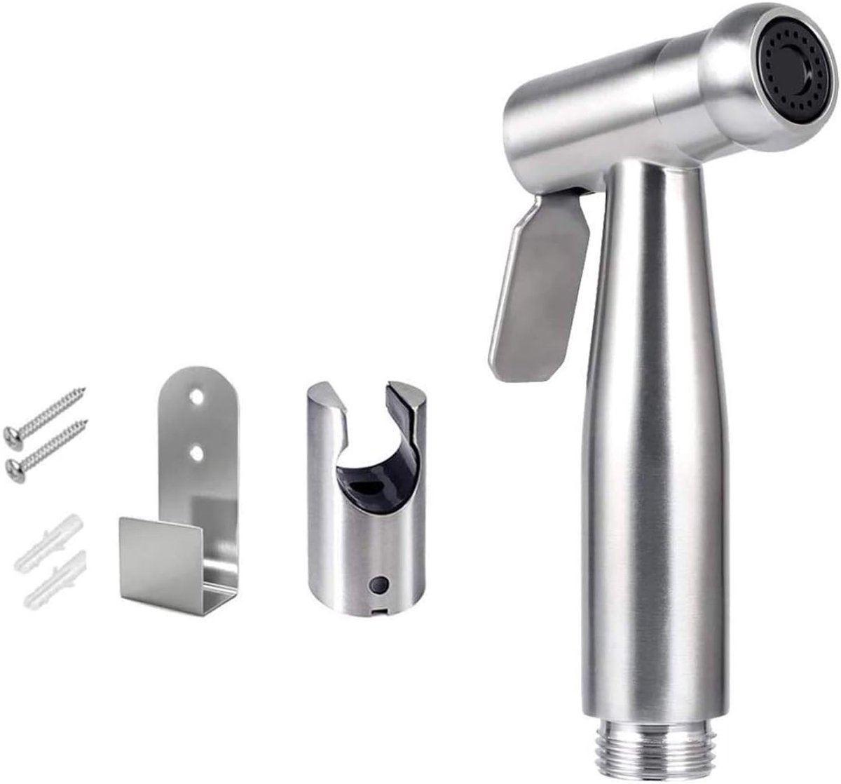 Handmatige Bidet Sprayer van RVS met Haak, Eenvoudig te Installeren voor Persoonlijke Hygiëne en Toiletgebruik, Ideaal voor Bedpan en WC
