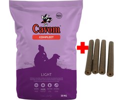 Cavom compleet Light - geperste brokken - 20kg + 4x gratis Frikandel
