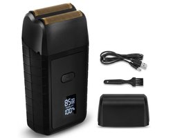 Foil Shaver – Elektrisch Scheerapparaat Mannen – 2 Folies en 2 Messen – LED Display – USB-C Oplaadbaar – IPX4 Waterbestendig – met Opbergcase