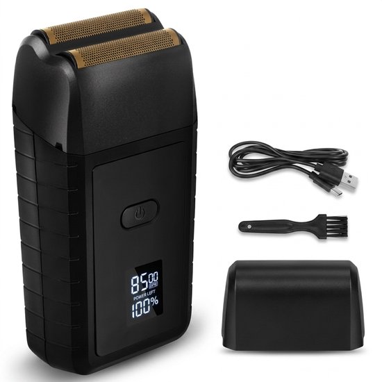 Foil Shaver - Elektrisch Scheerapparaat Mannen - 2 Folies en 2 Messen - LED Display - USB-C Oplaadbaar - IPX4 Waterbestendig - met Opbergcase