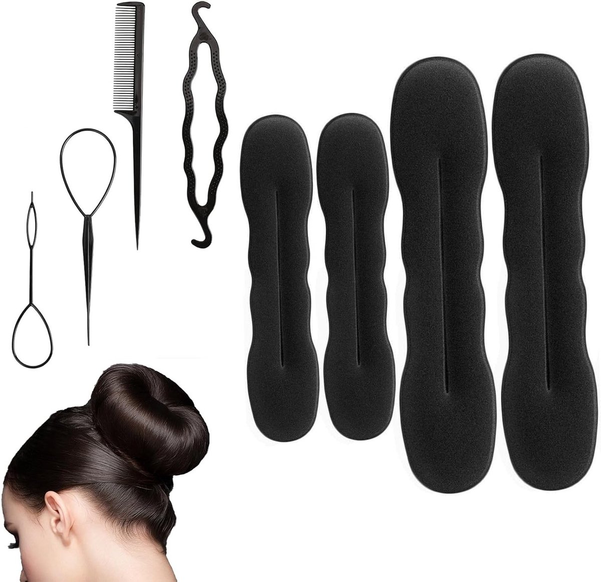 8 Stuks Haar Vlecht Gereedschap, DIY Accessoires voor Vlechten van Middellang en Lang Haar, Perfect voor Vrouwen en Meisjes