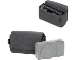 Compacte Camera Tas van Duurzaam Polyester Oxford met Magneetsluiting voor Ricoh GR IV IIIx III II, Sony RX100 III IV V VI, Canon G7X Mark III II en Opslag voor 2 Batterijen en SD TF Kaarten