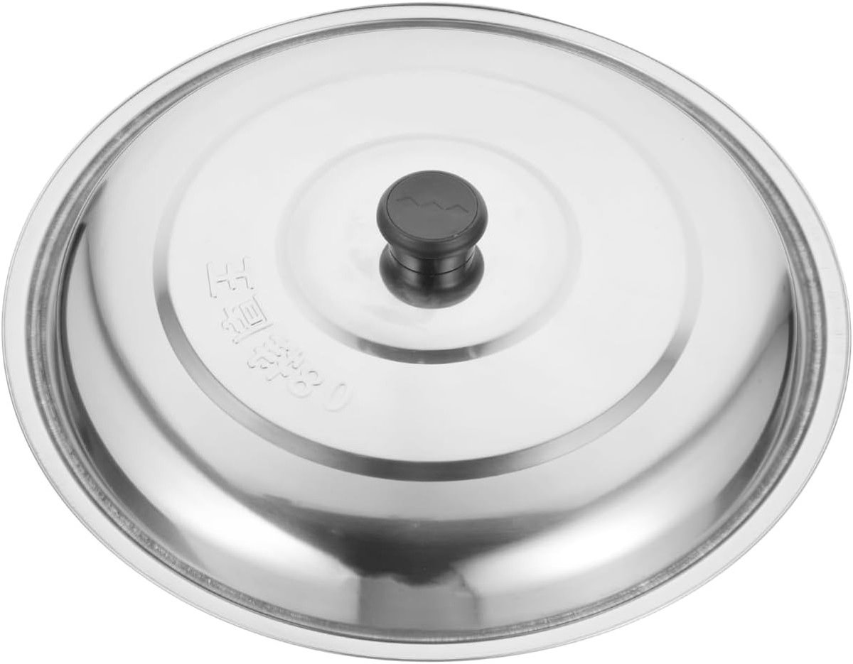 Universele Ronde Deksel voor Pannen en Kookpotten - Vervangend RVS Deksel met Knop 35cm voor Kookgerei en Casseroles