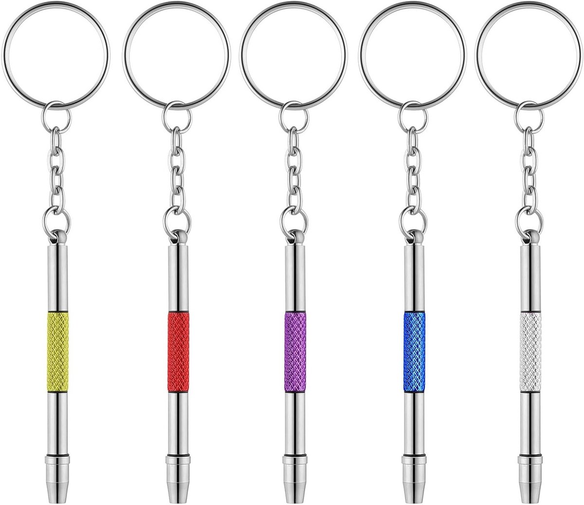 4-in-1 Mini Schroevendraaierset voor Brillen, Sleutelhanger en Reparatiekit voor Zonnebrillen, Sieraden en Horloges - Handig en Draagbaar Gereedschap