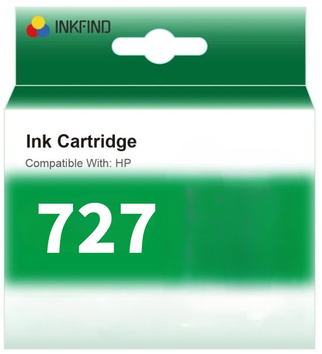 INKFIND 727 Cyaan vervangt HP727 HP 727 (B3P19A) inktcartridge Cyaan hoge capaciteit - 1-pack Cyaan