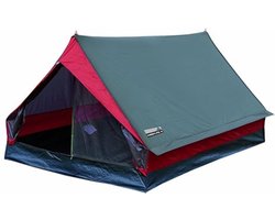 High Peak Minipack 2 Persoons Tent - Lichtgewicht Kampeertent voor 2 Personen - Compacte Driehoekstent voor Wandelen, Trekking & Festivals - 190 x 120 x 95 cm - Slechts 1,53 kg - Blauw/Grijs