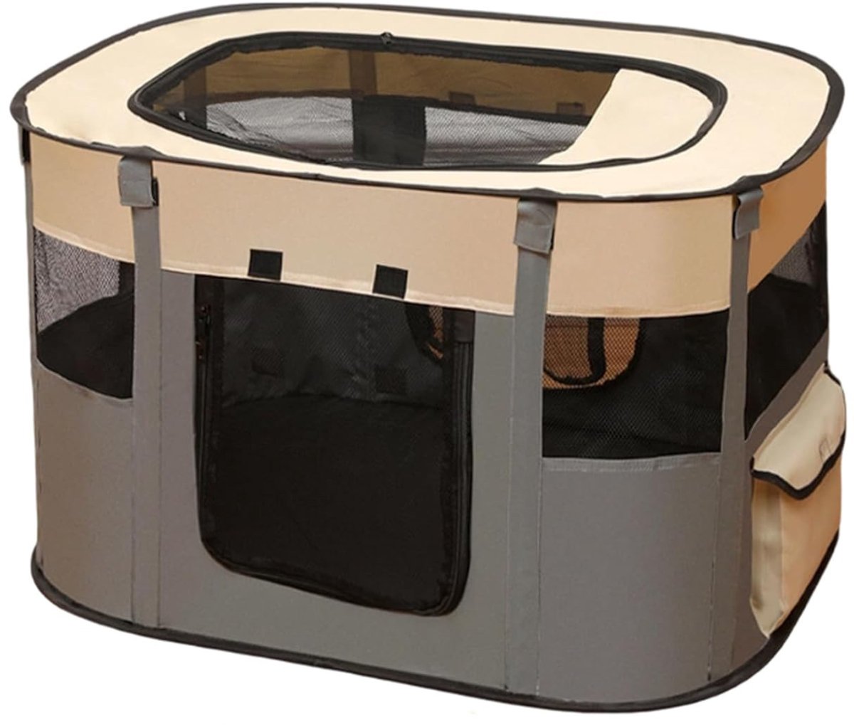 TopChoice® Pupyren - Hondenbench - Konijnenren - 50x55x40cm - Grijs