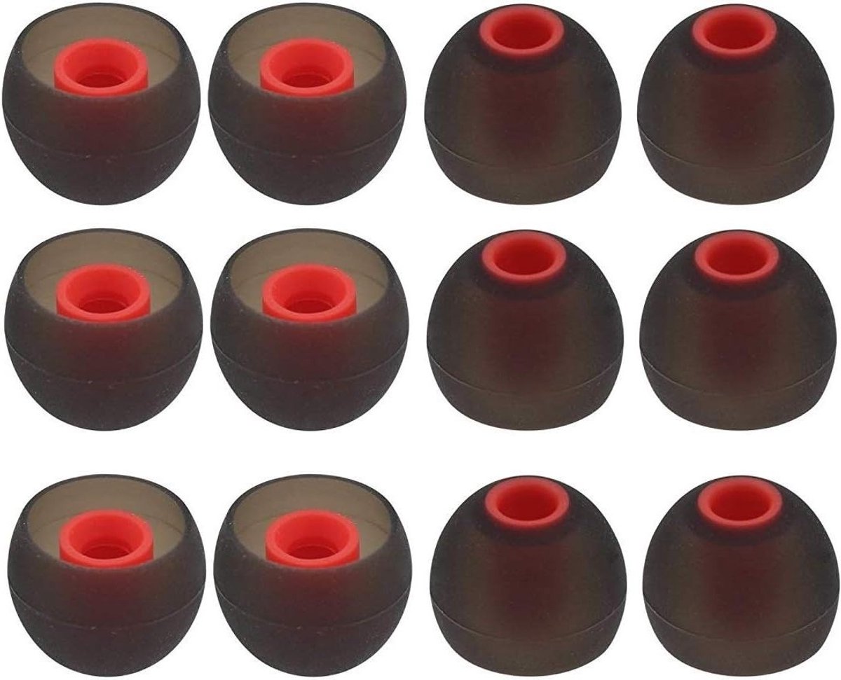 Vervangende oordopjes voor in-ear koptelefoon - set van 12 stuks - compatibel met Senso en Sony - binnendiameter 3.8mm - grote maat - siliconen oordopjes - oorkussens - oor dopjes - geschikt voor meerdere merken
