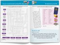 Pagina uit "Het Super Coole Jaren 90 DoeBoek" met "Puzzel en raad met 90's woorden" en "De moderne jaren 90".
