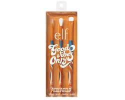 e.l.f. Cosmetics - Good Vibes Only Oogschaduw Kwasten Set - Make-up kwasten - Egaal aanbrengen en blenden - 3-delig - Limited Edition