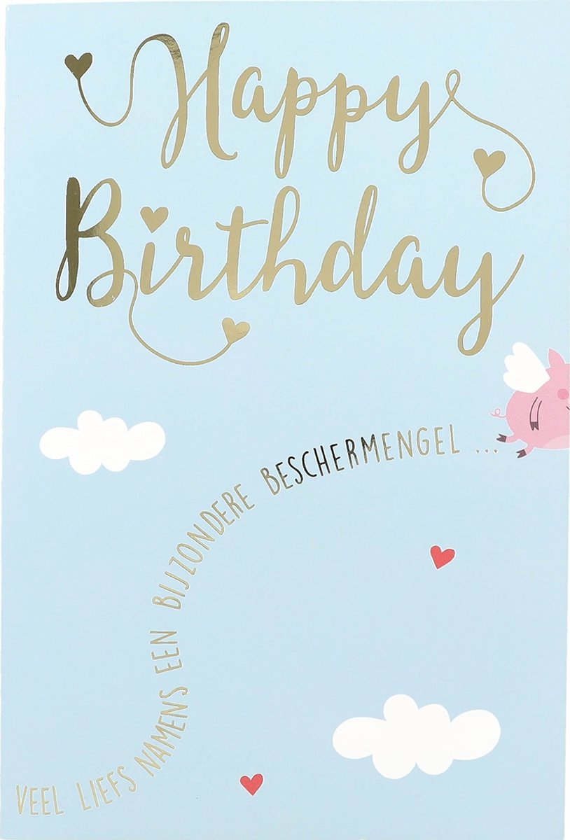 Depesche verjaardagskaart Happy Birthday Veel liefs wenskaart.