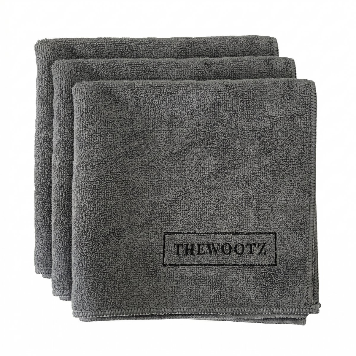 TheWootz Microvezeldoek Grijs – 40x40 cm – 450g – Met Gravering – Snijplank Onderhoud & Keuken