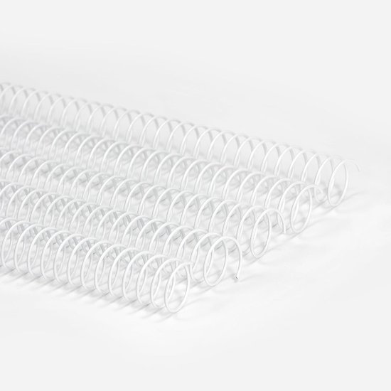 Draadspoel A4, 40 vellen, 7.9 mm, 4:1 pitch, wit, verpakking van 100 stuks, ideaal voor kantoor en schoolgebruik — afbeelding 3