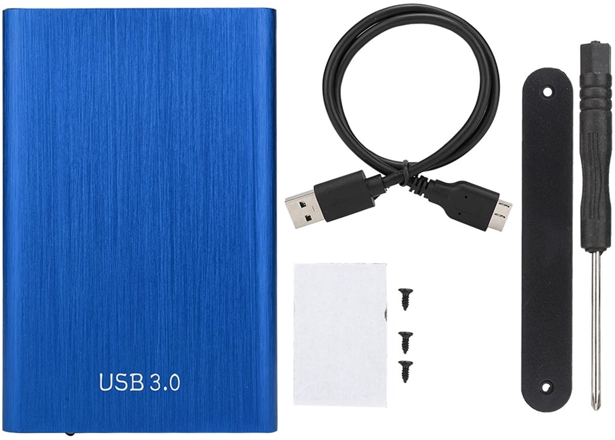 ONF3 - Externe Harde Schijf Behuizing - USB 3.0 - Gereedschapsvrij - Blauw - SSD Behuizing - 2.5 Inch HDD - Geschikt voor Laptop