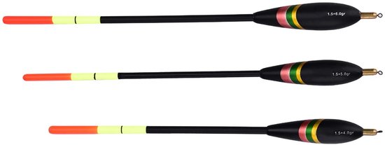 Allecto - Vissersfloat Set - Houten Vissersaccessoires - 3 Stuks - 1.5g 5g 6g - Vissen - Vissersmateriaal - Geschikt voor elke visser - Multi-gewicht van Allecto — afbeelding 5